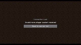 How to fix quotInvalid move player packet recievedquot in Minecraft [upl. by Neela404]