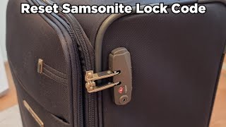 How to Reset Samsonite Lock Code TSA lock reset [upl. by Posehn]