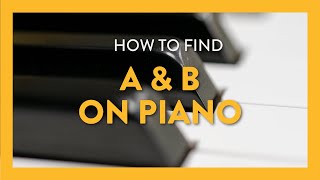 Finding A amp B on the Piano  Piano Lesson [upl. by Nytsud]