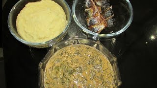 Congolese Food Fumbwa Congolese Spinach Stew Mipanzi Ya Fume Smoked Ribs [upl. by Adlei]