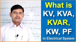 What is KV KVA KVAR KW and PF in Electricity Hindi [upl. by Eltsyrhc]