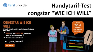 congstar quotwie ich willquot  HandytarifTest [upl. by Matheny]