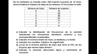 Estadística descriptiva  Ejercicio 6  Probabilidad y Estadística [upl. by Himelman659]