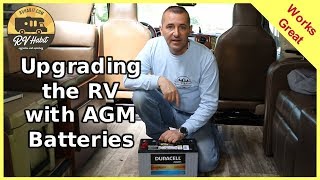 Replacing and Installing AGM 12V Deep Cycle Batteries in the RV – How To  RV Upgrades [upl. by Yovonnda]