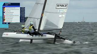 Nacra 17 Sailing  Turbo Speed  Foiling Upwind [upl. by Nycila]