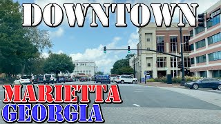 Marietta  Georgia  4K Downtown Drive [upl. by Aicatsue]