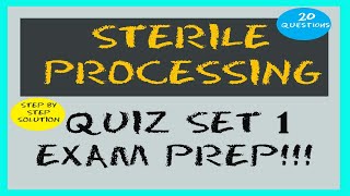 Sterile processing Exam quiz Practice [upl. by Brozak]