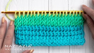 HOW to TUNISIAN CROCHET for BEGINNERS  SIMPLE and KNIT Stitch [upl. by Tnarb363]