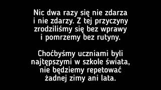 sanah  quotNic dwa razy się nie zdarzaquot W Szymborska TekstMuzyka [upl. by Burkhart576]