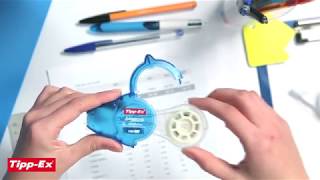 Using correction tape TippEx Easy Refill  2016 video [upl. by Lambard]