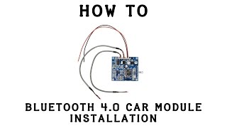 Bluetooth Car Module Installation Part 1 [upl. by Mcferren402]