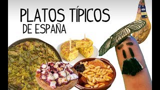 Platos típicos de España gastronomia española  Aprender español [upl. by Nauqat]