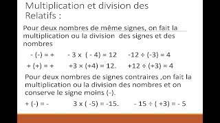 Cours dAlgebre au niveau 3e Cycle Fondamental Operations sur les relatifs [upl. by Nagy539]