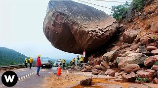 Tragic Moments Most Shocking Rockfalls amp Landslides Filmed Seconds Before Disaster Obsession [upl. by Fedak739]