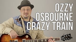 Crazy Train Guitar Lesson  Ozzy Osbourne  Opening Riff  How to Play on Guitar [upl. by Arreis]