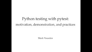 Python testing with pytest Part 2 Pytest examples fixtures and parameterisation [upl. by Ninnetta]