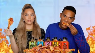 HOT WINGS CHALLENGE AVEC MON CHÉRI  Questions épicées 🥵  Océane [upl. by Gonzalez]