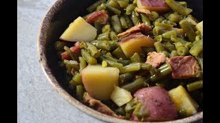 Southern Style Green Beans  With amp Without Meat [upl. by Aleiram]