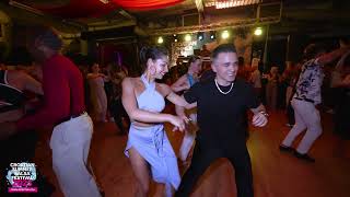 Santee Hernandez amp Elena Badzym  salsa social dancing  CSSF Rovinj [upl. by Summons837]