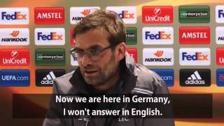 Klopp refuses to speak English in Germany [upl. by Brookhouse]