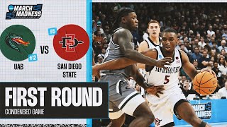 San Diego State vs UAB  First Round NCAA tournament extended highlights [upl. by Wicks986]