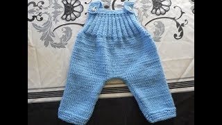 tuto tricot salopette bébé [upl. by Notnats]