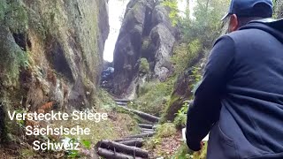 Sächsische Schweiz Affensteine Versteckte Stiege Kleines Prebischtor Elbsandsteingebirge Schmilka [upl. by Elleinad]