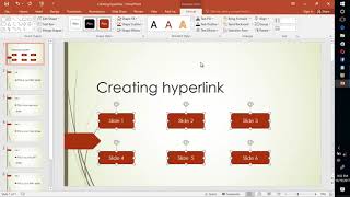 Creating hyperlink in Ms PowerPoint 2016 [upl. by Ahsienek]