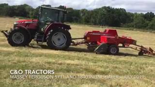 CampO Tractors  MF 1840 baler amp MF 5711 [upl. by Amlez137]