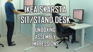 IKEA SKARSTA BEKANT alternative SitStand Desk Unboxing Assembly amp Impressions [upl. by Katti]