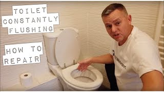 Toilet Leaking Wont Stop Flushing Running How To Repair quotDIY Easy Fixquot Ideal Standard [upl. by Dulcine699]