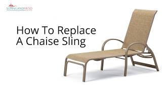 How to Replace a Chaise Lounge Sling [upl. by Milda]