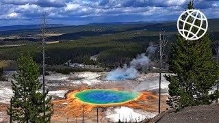 Grand Prismatic Spring Yellowstone National Park USA Amazing Places 4K [upl. by Esnahc]