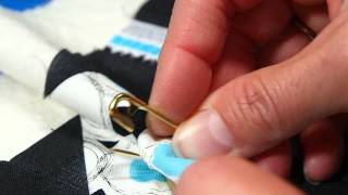 how to use the safety pin fastener from Unique [upl. by Ccasi626]