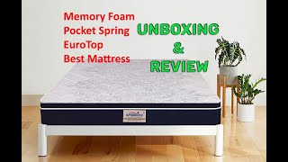 Springtek  EuroTop Luxe  Memory Foam  Pocket Spring  Mattress Review  72X72X12  Unboxing [upl. by Enitsuga]