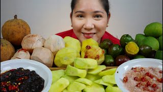 MANGGA SANTOL AT SINIGUELAS MUKBANG  MUKBANG PHILIPPINES  BIOCO FOOD TRIP [upl. by Htesil]