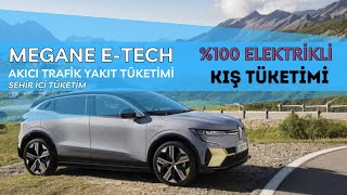 Megane E Tech Kış Tüketim Verisi  Şehir içi Akıcı Trafik [upl. by Lemire78]