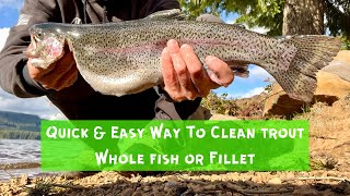 How To Clean Trout  Quick amp Easy  DO THIS ASAP For The BEST Tasting Trout [upl. by Adnauq]