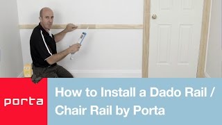 How to Install a Dado Rail Chair Rail by Porta [upl. by Eannyl]