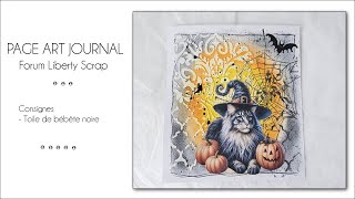 315  PAGE ART JOURNAL HALLOWEEN [upl. by Casabonne]