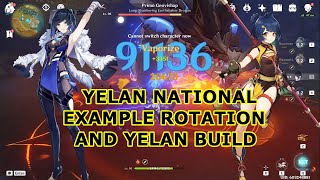 Yelan National Example Rotation and Yelan Build [upl. by Cathie]