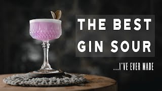 MOST DELICIOUS GIN COCKTAIL  How to make my signature Empress 1908 Gin sour [upl. by Menashem]