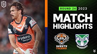 NRL 2023  Wests Tigers v New Zealand Warriors  Match Highlights [upl. by Ahsenad]