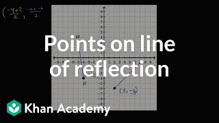 Points on line of reflection  Transformations  Geometry  Khan Academy [upl. by Morlee38]