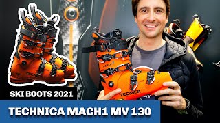 Tecnica Mach1 MV 130 carbon reinforced ski boot ISPO [upl. by Analram929]