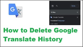 How to Delete Google Translate History [upl. by Akilat53]