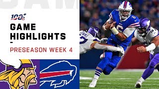 Vikings vs Bills Preseason Week 4 Highlights  NFL 2019 [upl. by Yggam752]