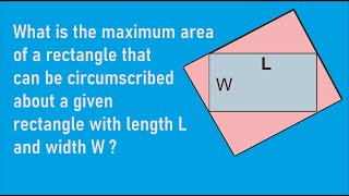 circumscribed rectangle with maximum area [upl. by Okire]