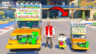 Franklin Mahindra Bolero DJ VS Shinchan Mini Mahindra Bolero DJ in GTA 5 [upl. by Annauqaj831]