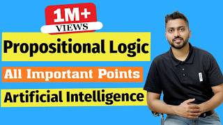 Propositional Logic in Artificial Intelligence in Hindi  Knowledge Representation  All Imp Points [upl. by Ianteen821]